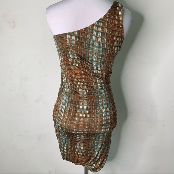 Torn by Ronny Kobo Women's Bodycon One Shoulder Multicolor Bodycon Dress Size XS - Picture 9 of 13